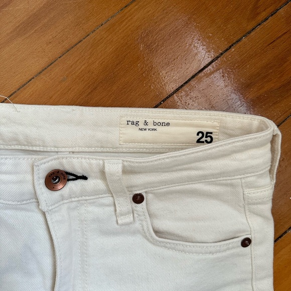 Rag & Bone - Nina High Rise Ankle Flare Cream Jeans - Picture 3 of 9